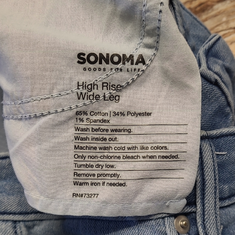 Sonoma Light Blue Wide-Leg Jeans - Picture 4 of 4